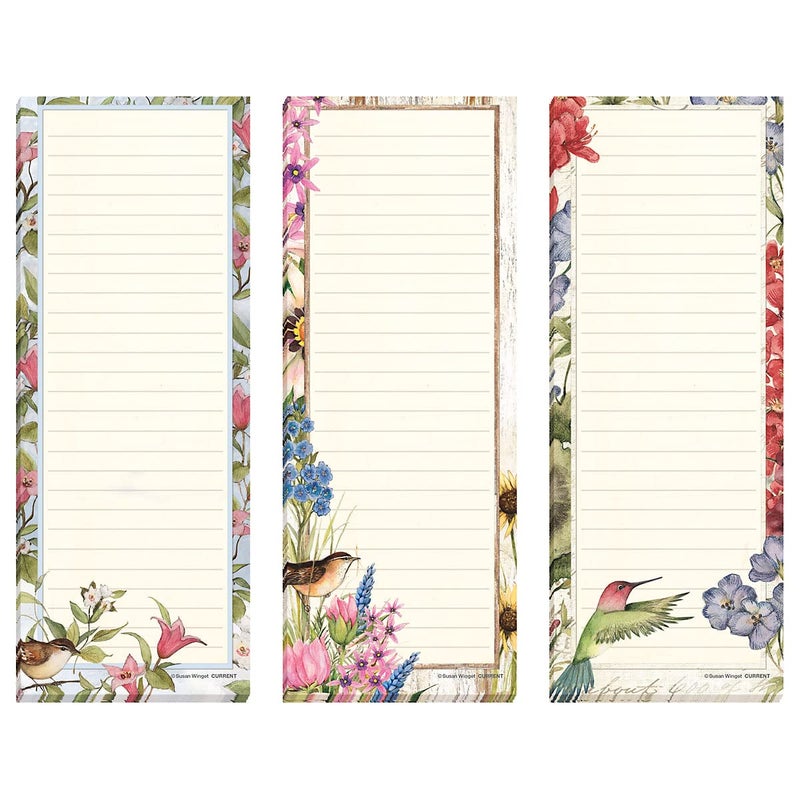 Current Seasonal Birds Magnetic Notepad Set â€“ Set of 12 Mini Memo Pads, 12 Designs, 30-Sheet Pads, 2Â½ x 6Â½ Inches, Shopping List, To-Do Notes, Printed in The USA - Image 3
